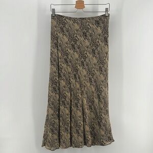 Vintage Ann Taylor 100% Silk Animal / Snake Print Skirt